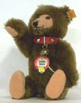 Dark Teddy Baby with Red Collar