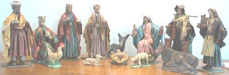 small cartapesta nativity