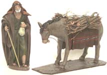 Shepherd with mule