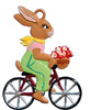 Bunny with Flowers and Bike