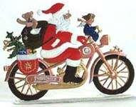 Santa On Motorcycle