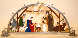Pewter Arch Nativity