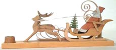 Santa and Deer Candleholder